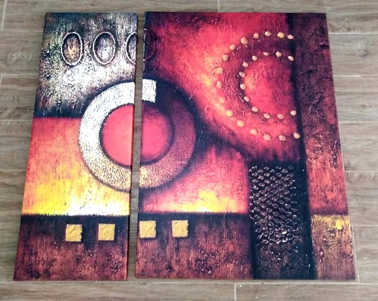 Abstract red artwork photographed after production