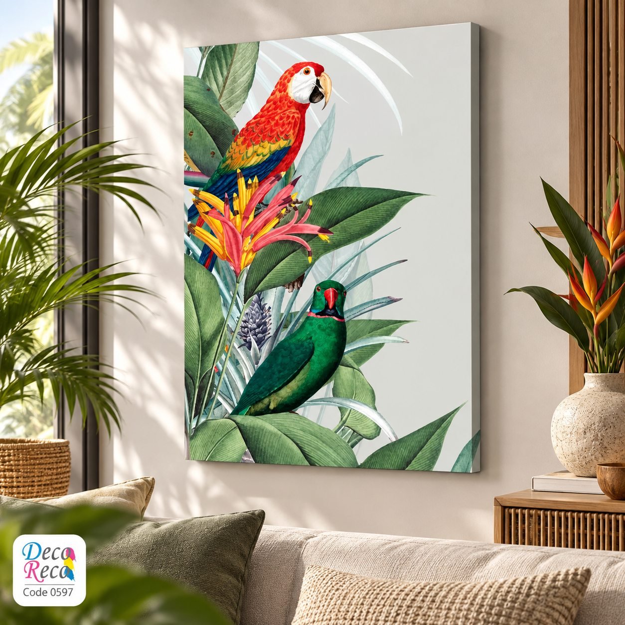 Tropical parrot artwork 0597